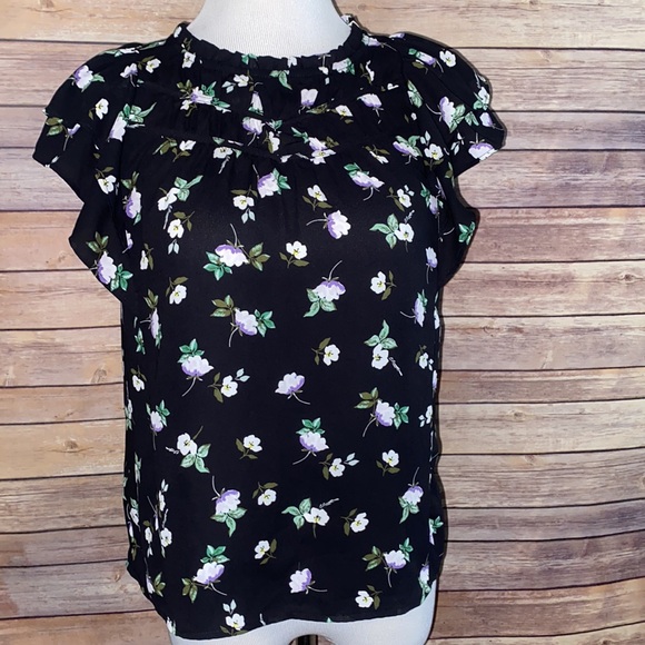🎈Sale🎈Loft Flutter Sleeve Floral Top - Picture 3 of 9